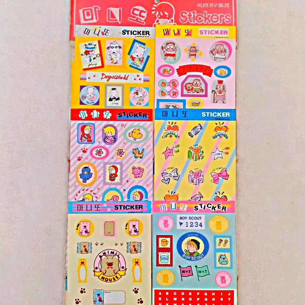 추억의 마니또 스티커 / 고전 문구 옛날 캐릭터 팬시 빈티지 다꾸 굿즈