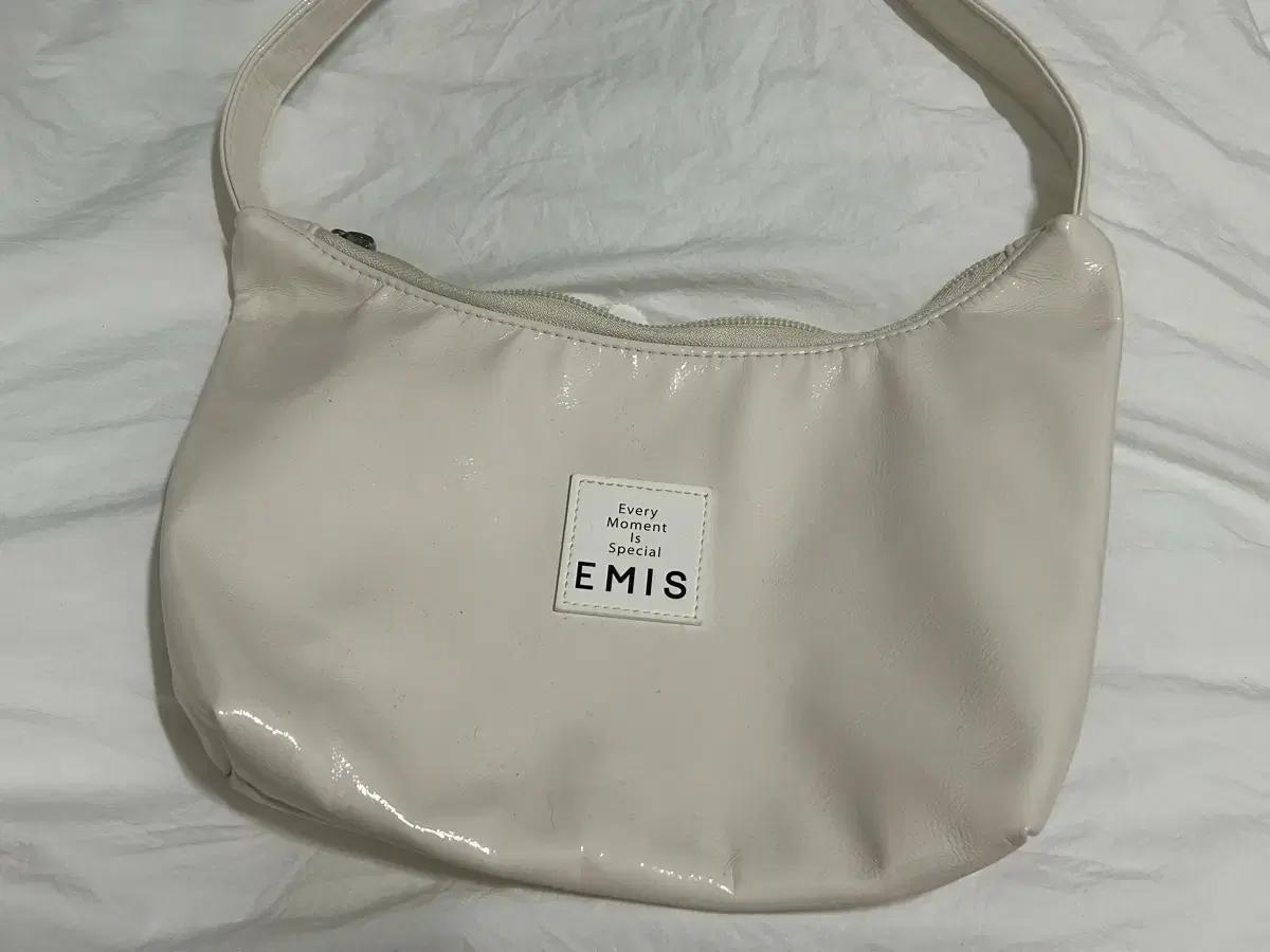 EMIS 이미스 호보백 아이보리 새상품(약간 이염있음)