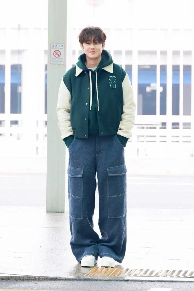 새상품 최우식 아미 바시티 자켓 콜라보