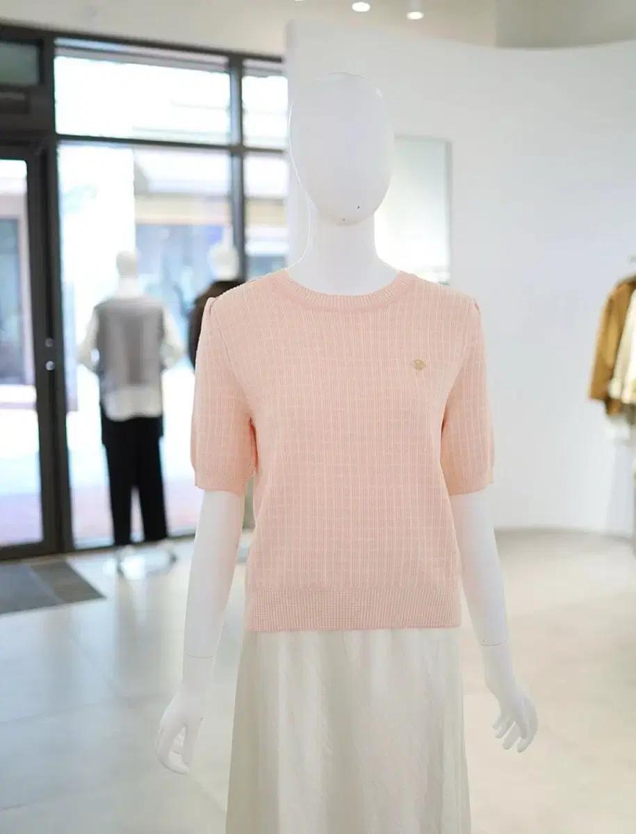 새상품) OLIVE DES OLIVE 올리브데올리브 퍼프 소매 체크 니트