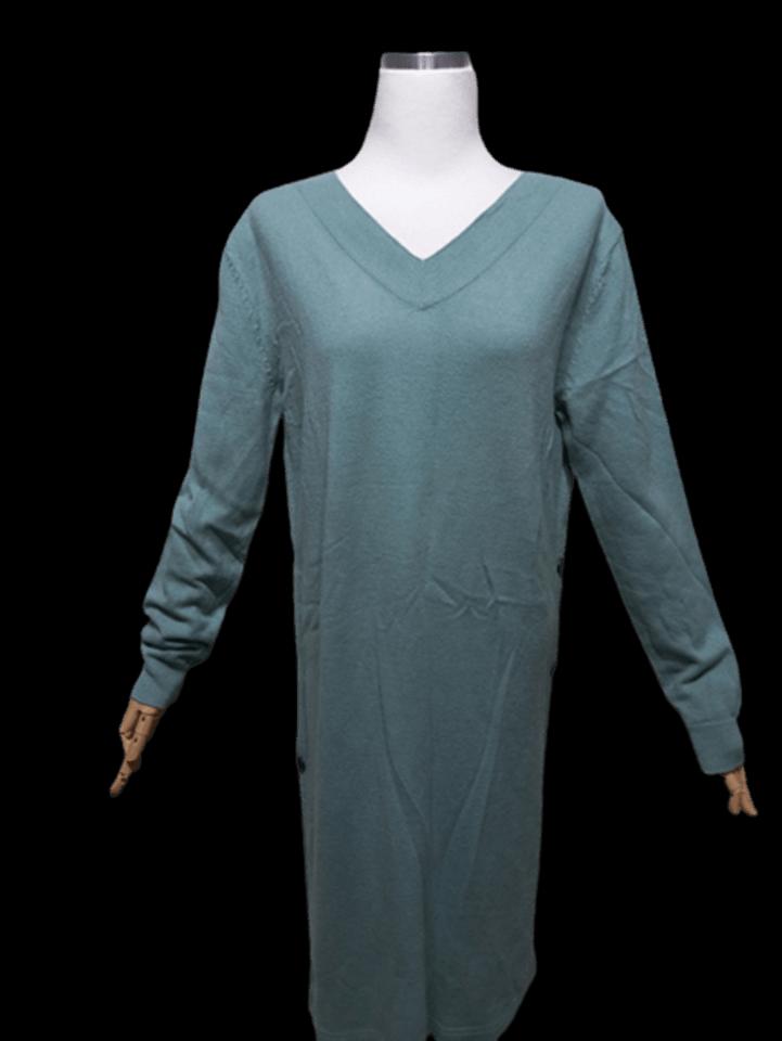 제시뉴욕 민트 모소재 여자 춘추용 여성 브이넥 니트 긴팔롱원피스84-90