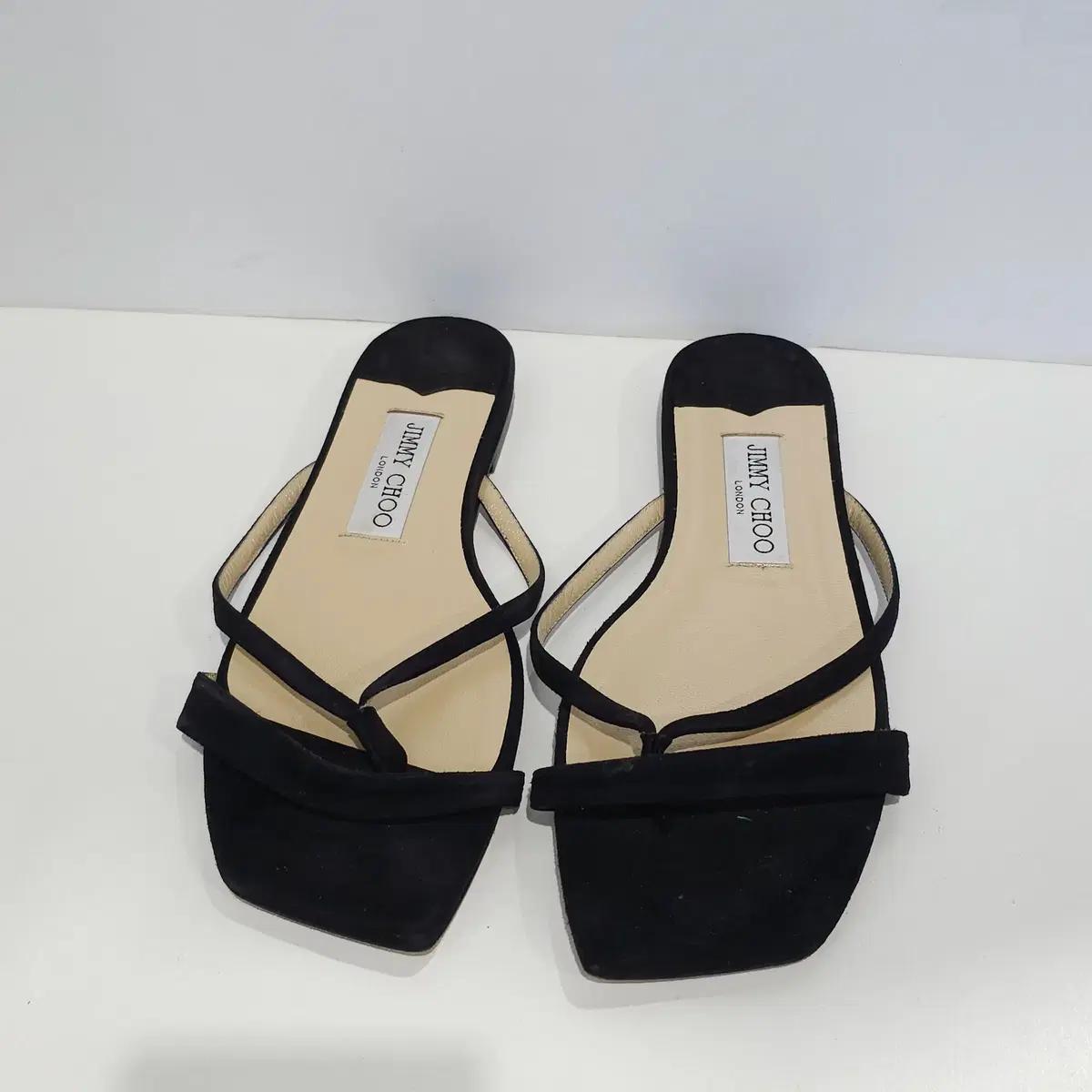 지미추 JIMMY CHOO  스웨이드 샌들 슬리퍼