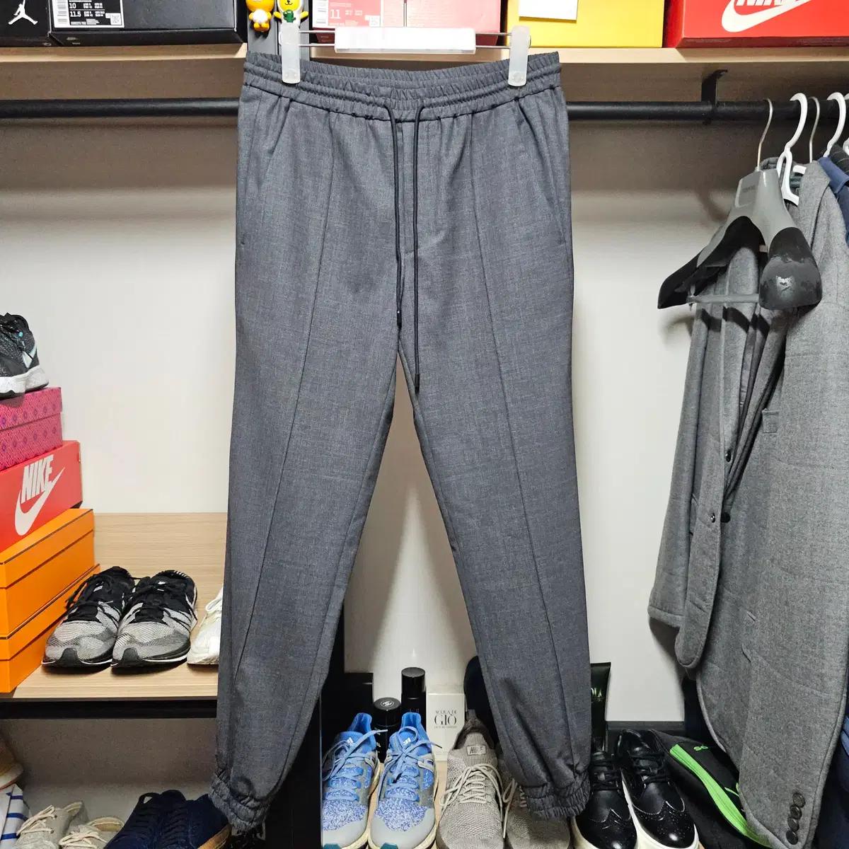 JUUN. J 준지 허리밴드 모직혼방 남성조거팬츠 32-34