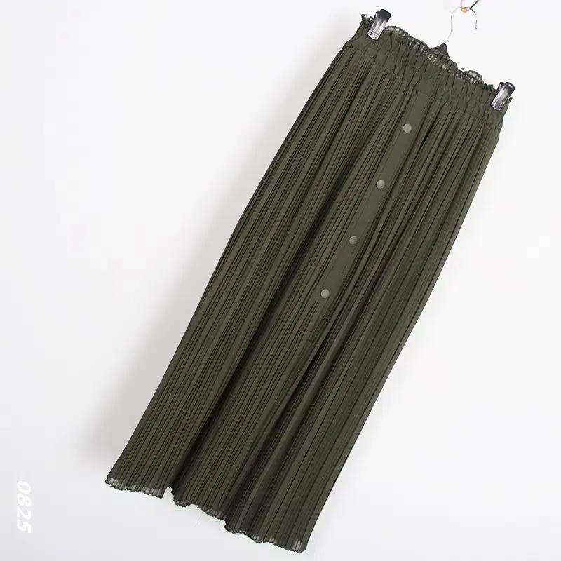 여성XS / 자라 벨티드 플리츠 롱스커트