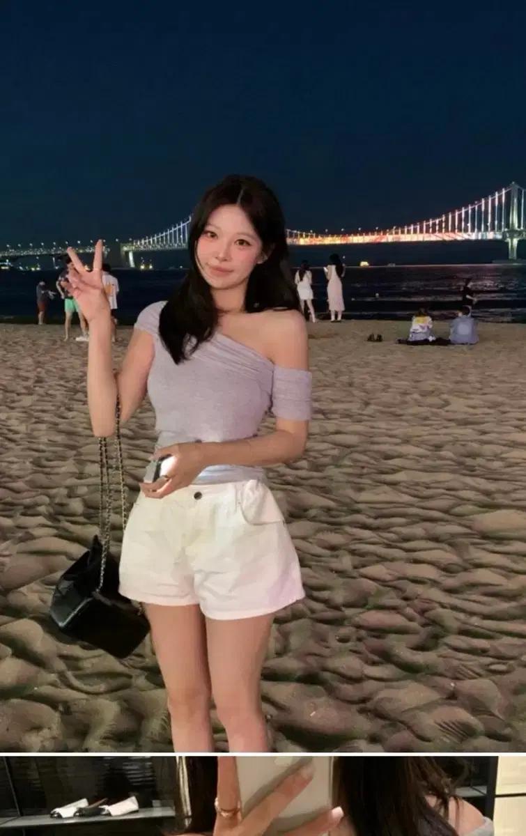 베르니마켓 Unbal Shoulder Tee