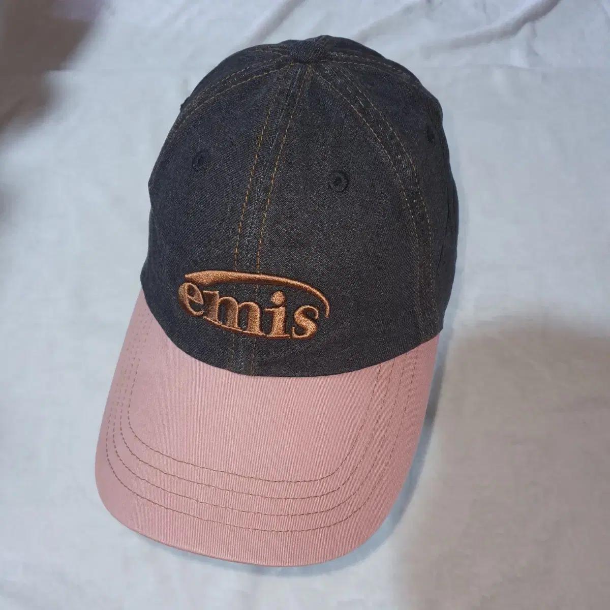 EMIS 이미스 워쉬드 데님 볼 캡 이미스 모자 .투톤캡