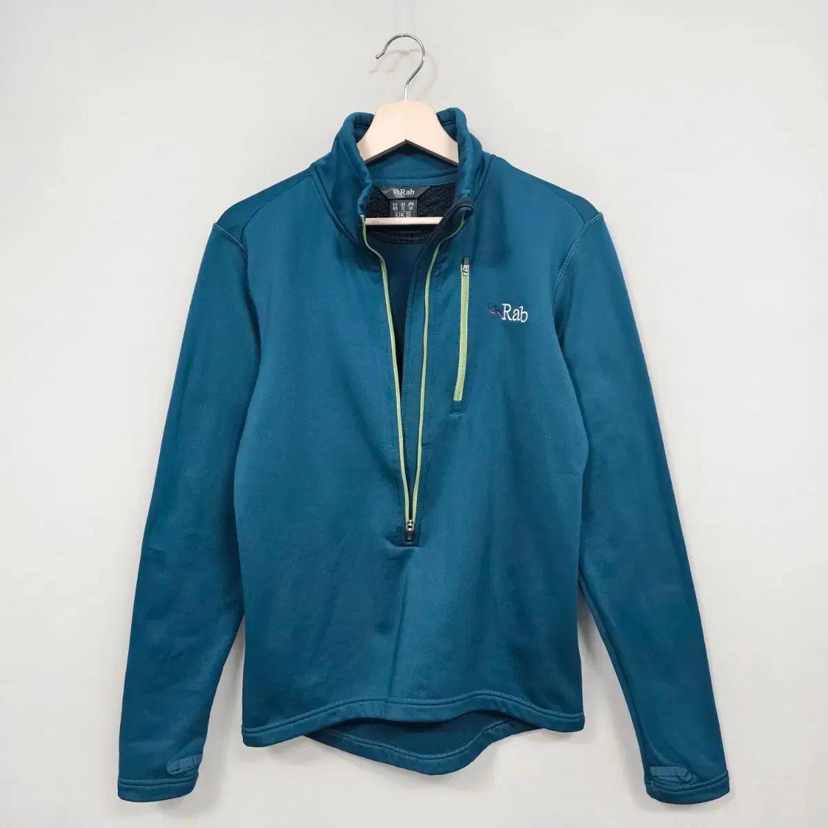 Rab 랩 블루 기모하프집업 B478