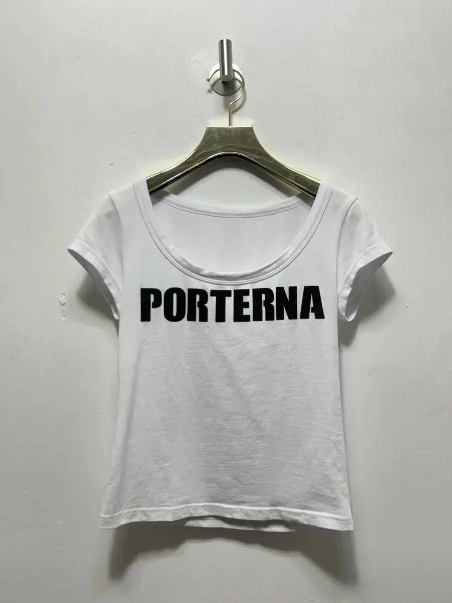 PORTERNA 흰색 반팔 티셔츠 90