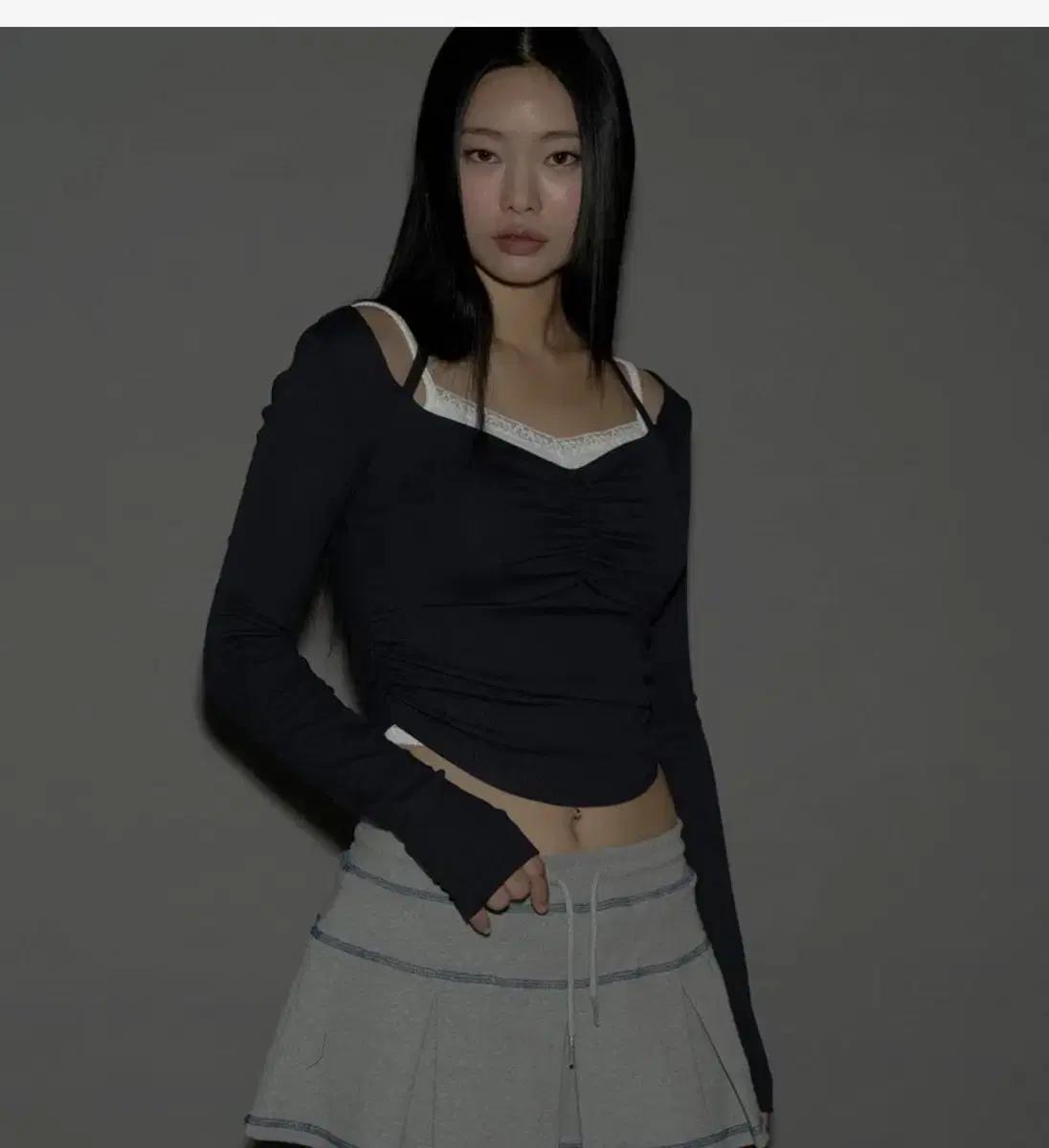 플리즈노팔로우 지젤탑 블랙