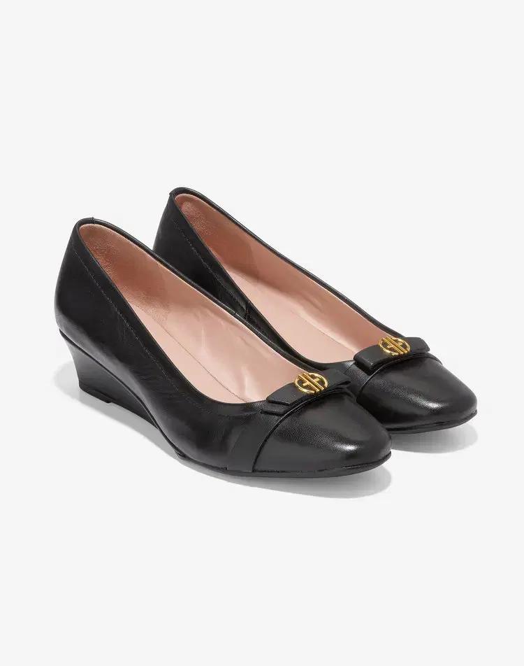 콜한 여성 웨지힐 블랙 구두 220 230 235 새제품