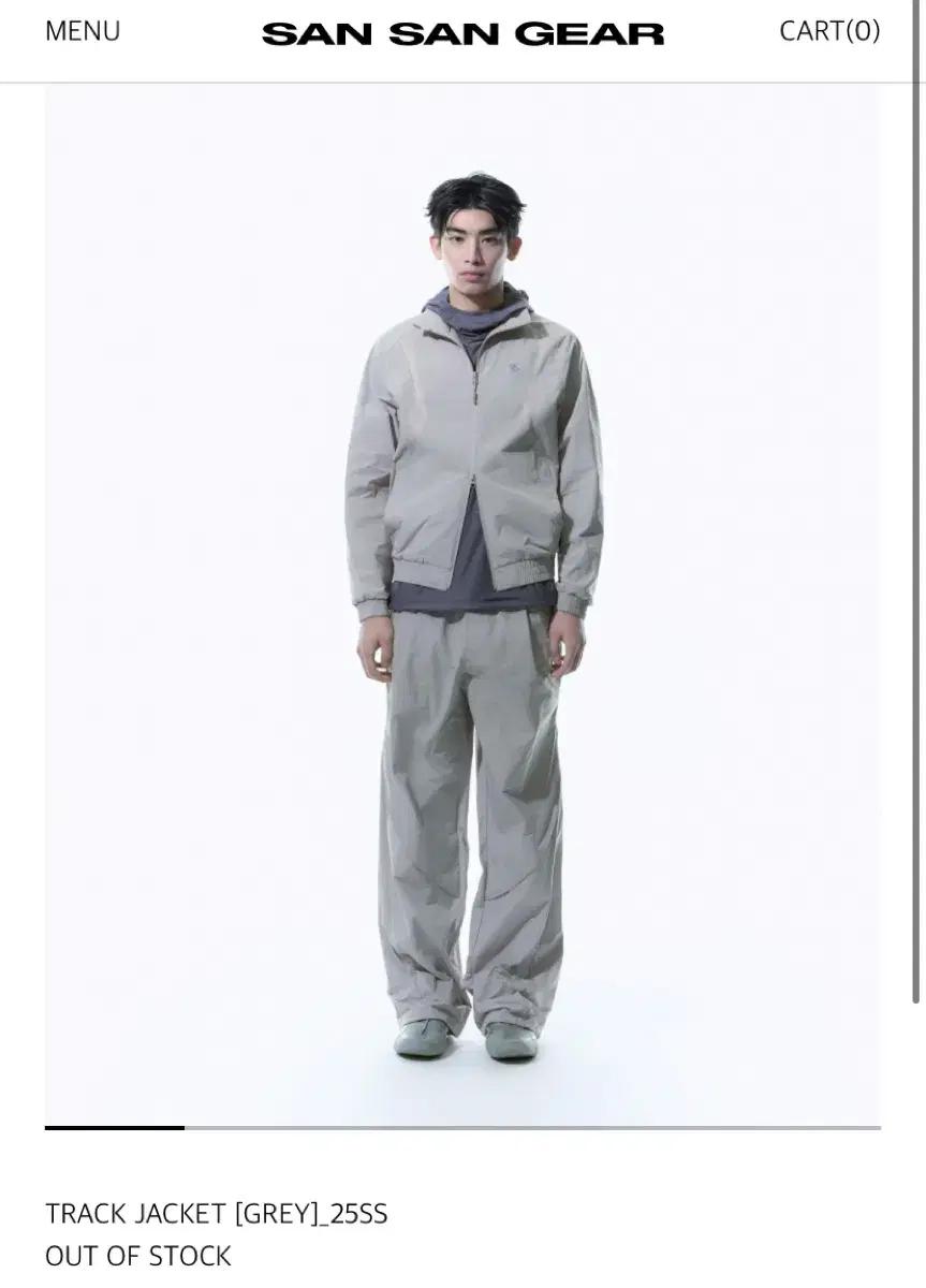 SANSAN GEAR 산산기어 트랙 자켓 그레이