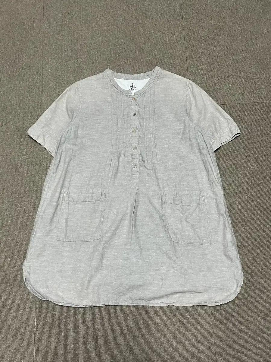 써니씨 핀턱 린넨 하프 플래킷 원피스 J02774