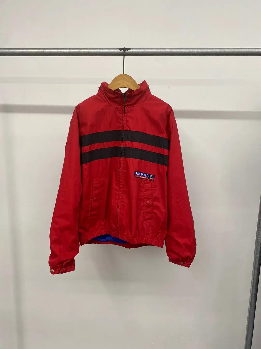 여성용 폴로 스포츠 90s 올드 빈티지 블루종 바람막이 점퍼 자켓 재킷