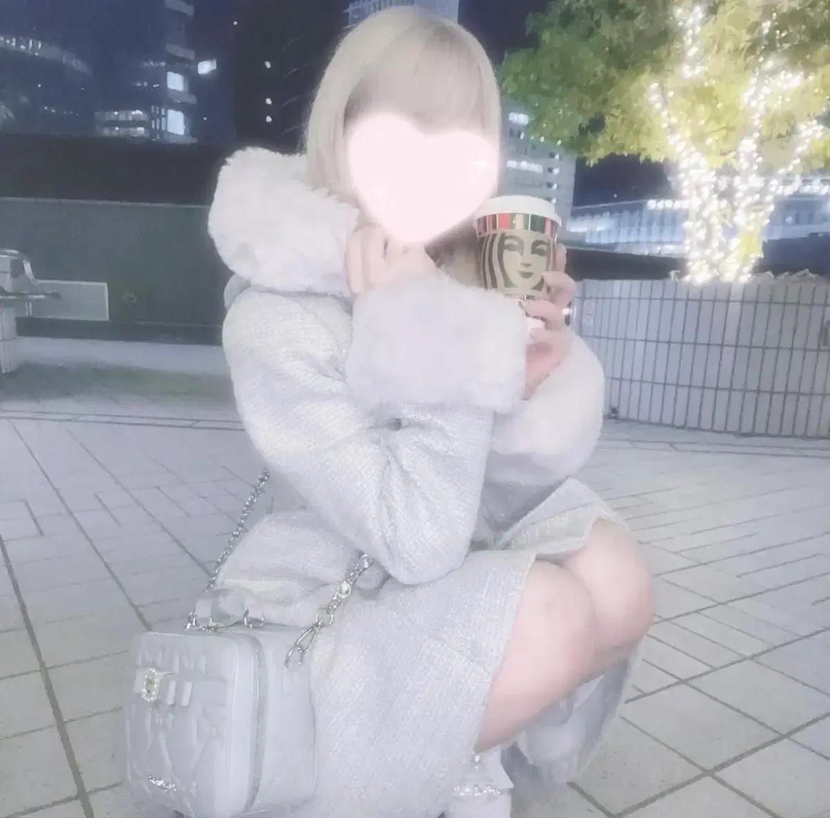 로지타 비쥬 백리본 후드 코트 양산형지뢰계디마럽리즈리사시허니