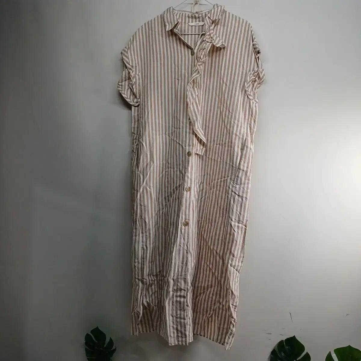 A.GRAY 스트라이프 롱 원피스105사이즈 여름 59000