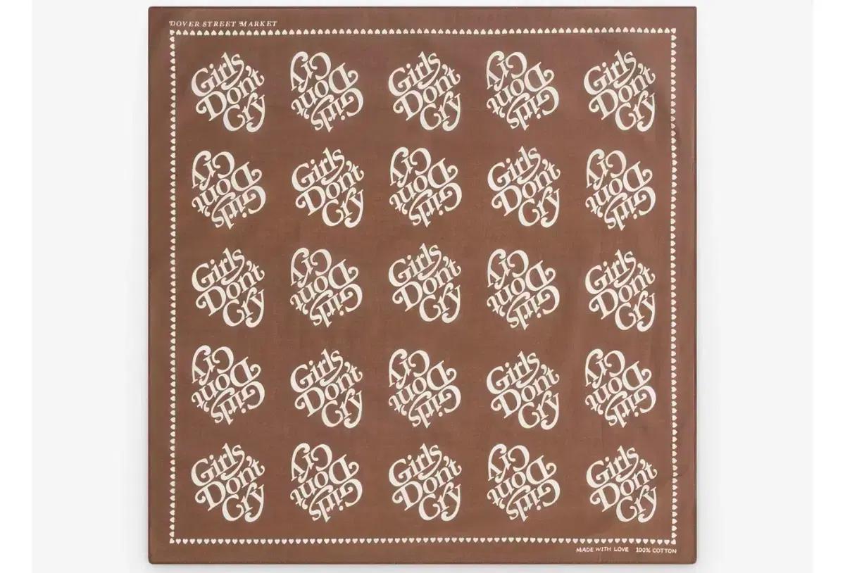 Verdy GIRLS DON'T CRY Logo Bandana Brown