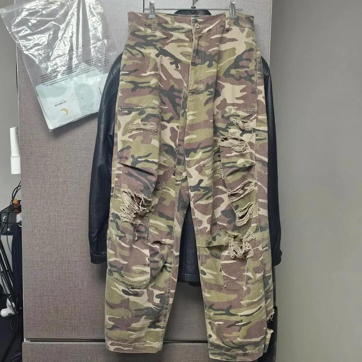 etce 디스트로이드 카모 배기 팬츠 destroyedcamo baggy