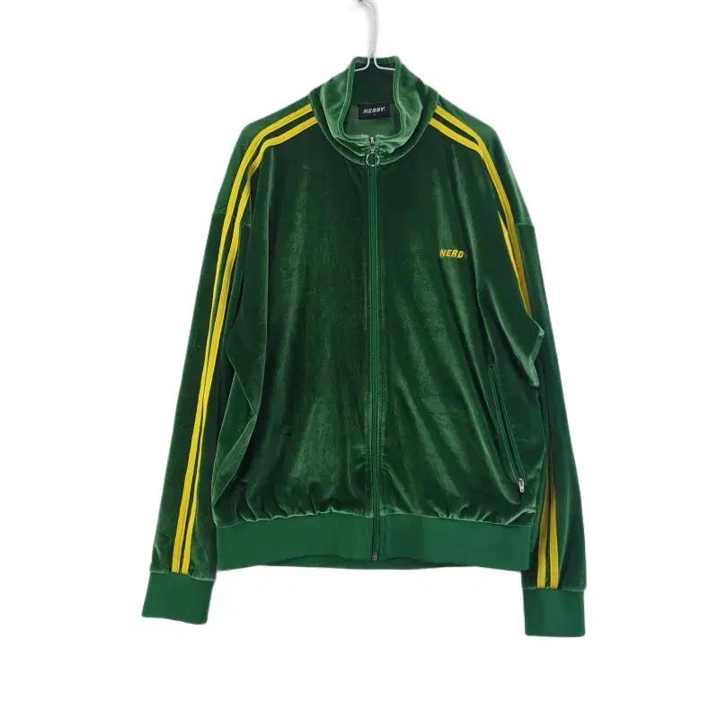 J3549 NERDY 남L 그린 트레이닝 트랙탑 자켓