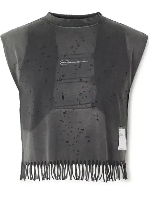 새티스파이 러닝 모크텍 크롭 티셔츠 satisfy running