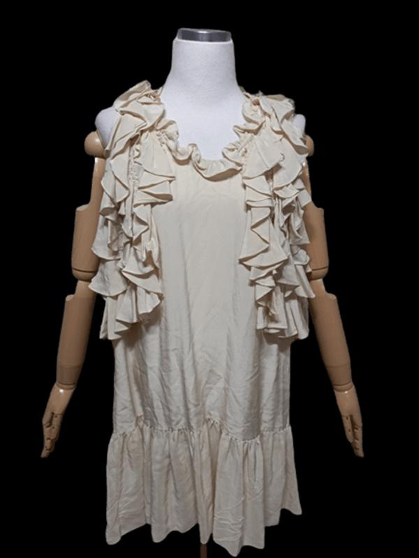 이자벨마랑 정품 실크100 러플 여자 여름용 여성 민소매 원피스84-72