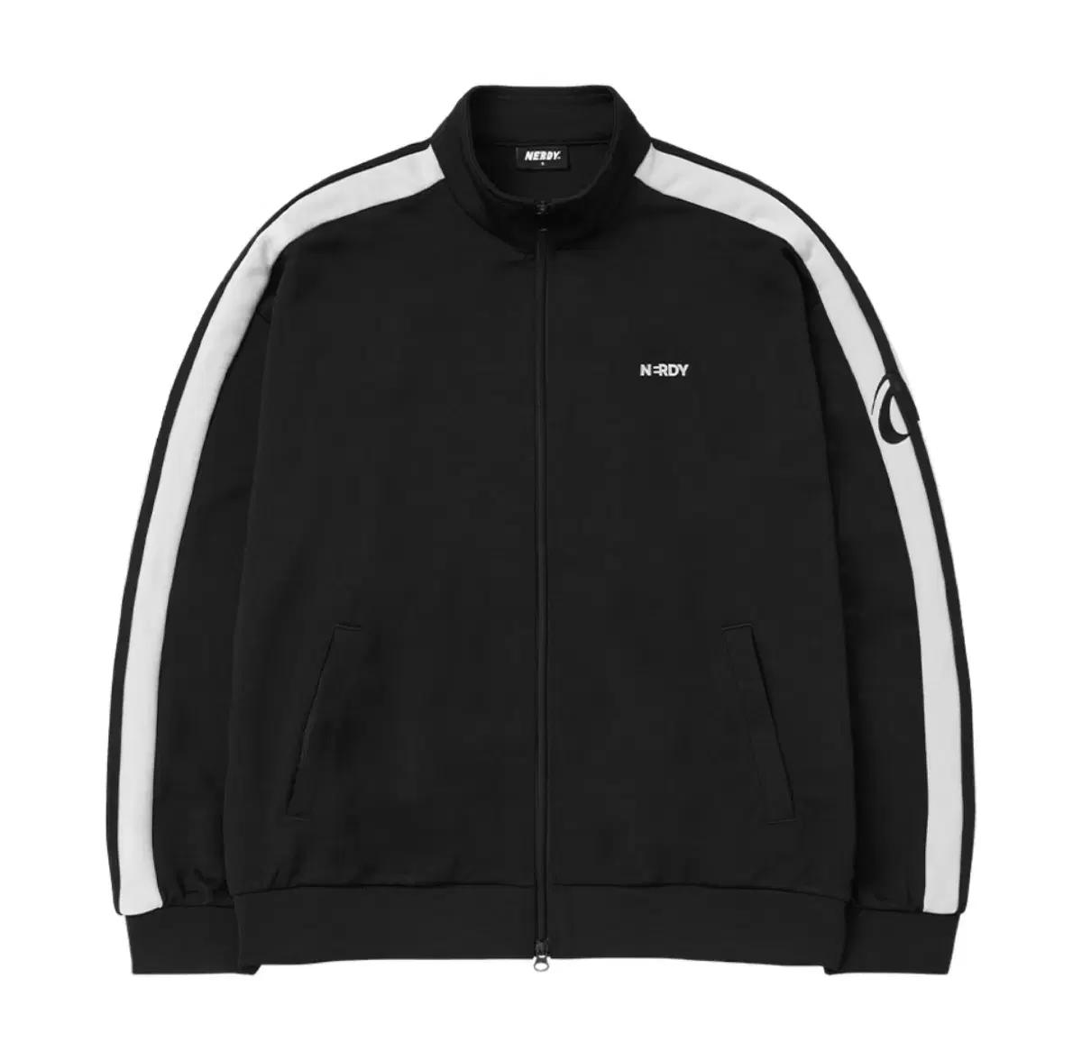 널디 핀휠 자수 트랙탑 블랙