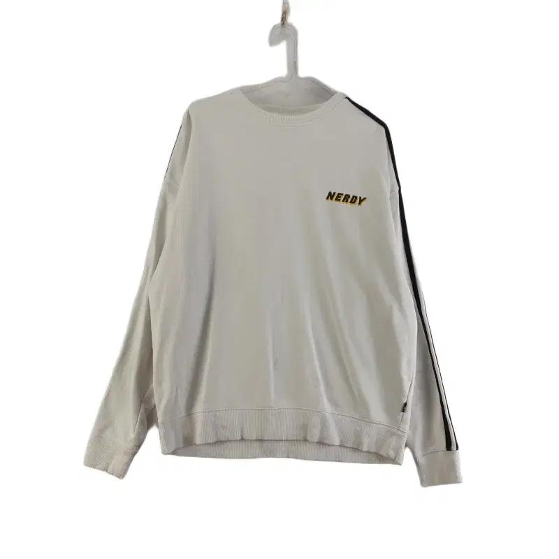 J4913 NERDY 남M 아이보리 로고 맨투맨