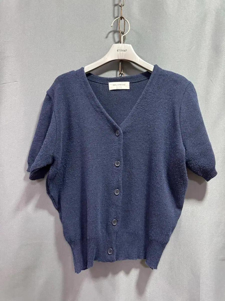 [빨주노초]네이비 반팔 니트 가디건(66추천)