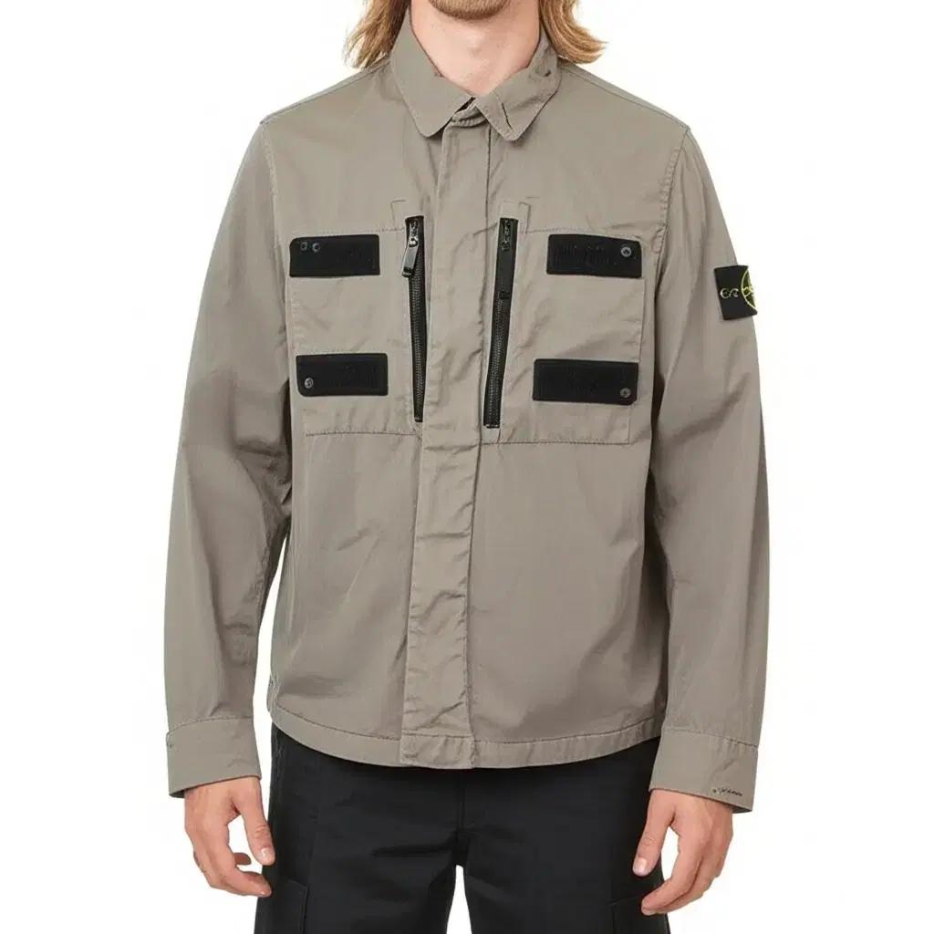 스톤아일랜드 빈티지 정품 유틸리티 포켓 지퍼 그레이 자켓 S 90~95