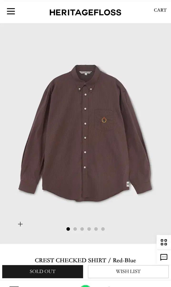 #새상품 [헤리티지플로스] 체크셔츠 crest check shirt  L