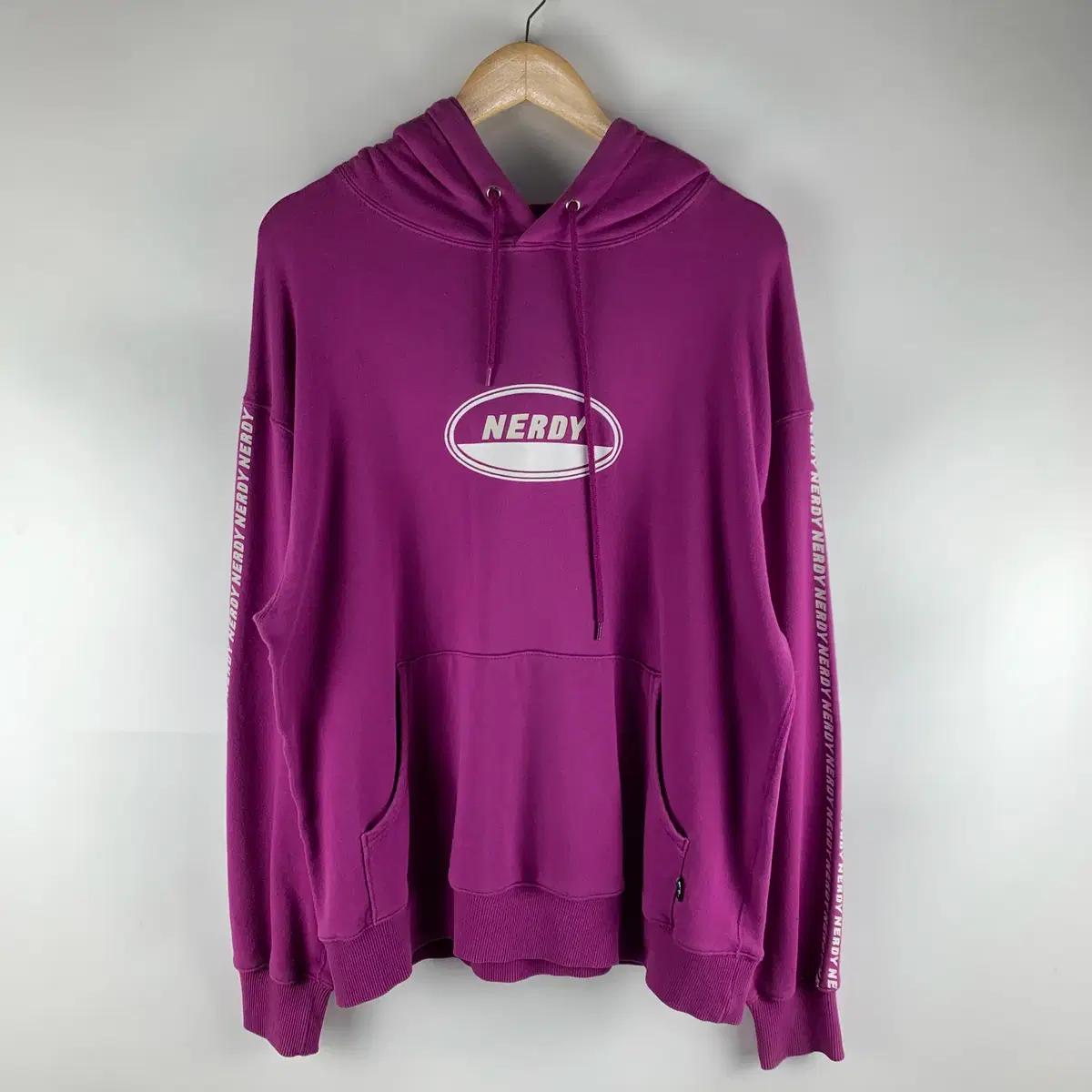 널디 퍼플 보라 사이드라인 후드티 S .250904