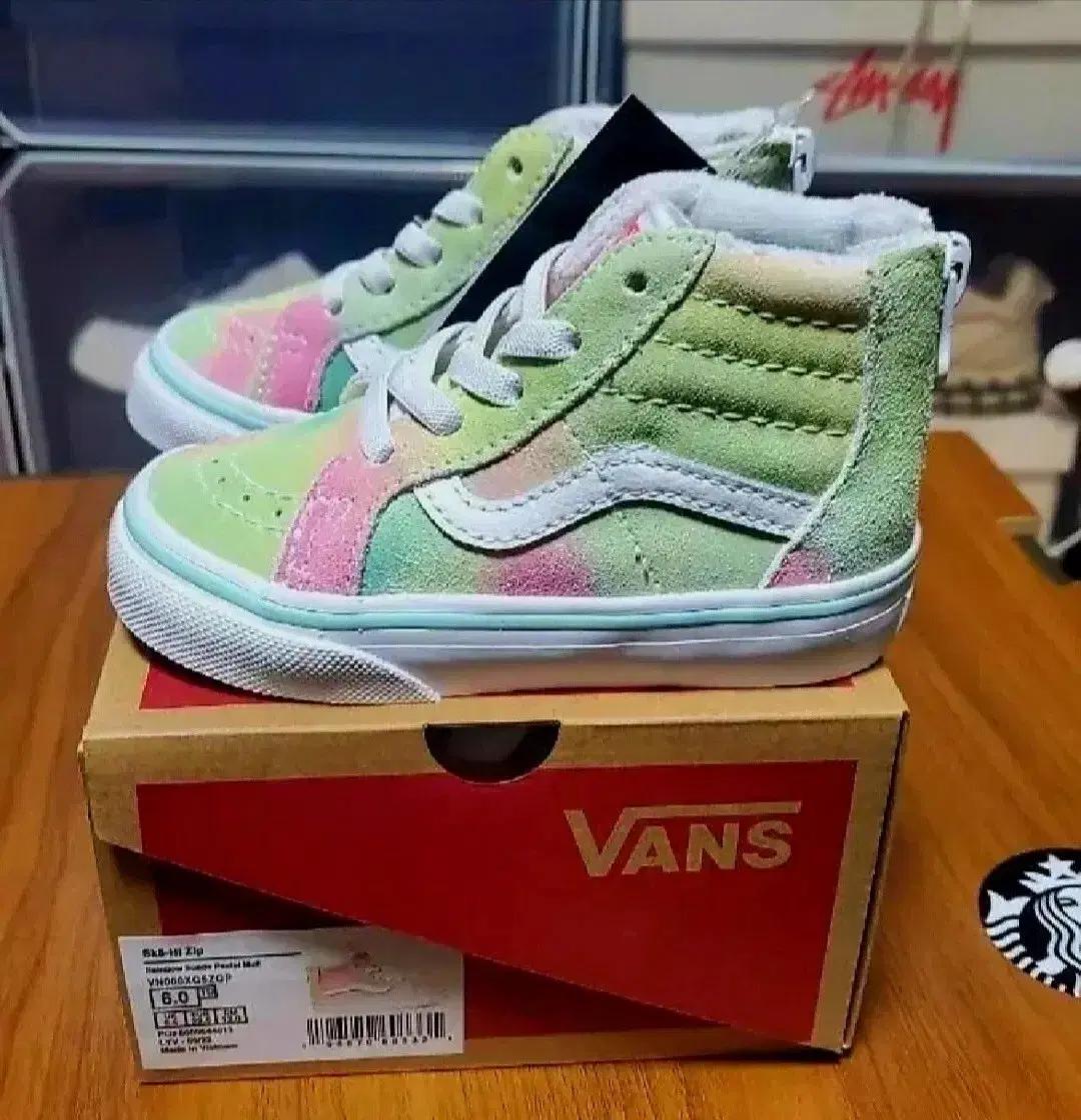 (새제품) 반스 SK8-Hi 집업 레인보우 키즈