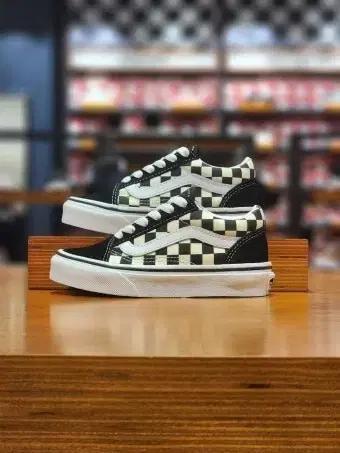 (새제품) Vans 올드스쿨 프라이머리 체크 블랙/화이트 17.5