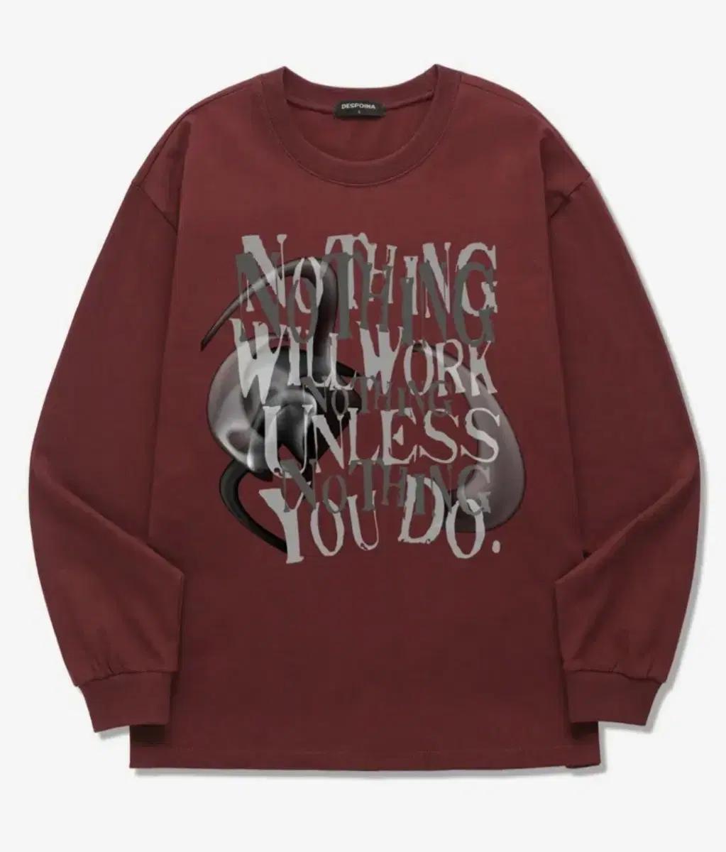 셔터 NOTHING WILL WORKS 롱슬리브 버건디
