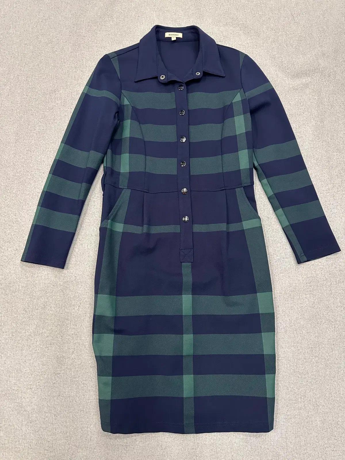 캐주얼 체크 무늬 원피스