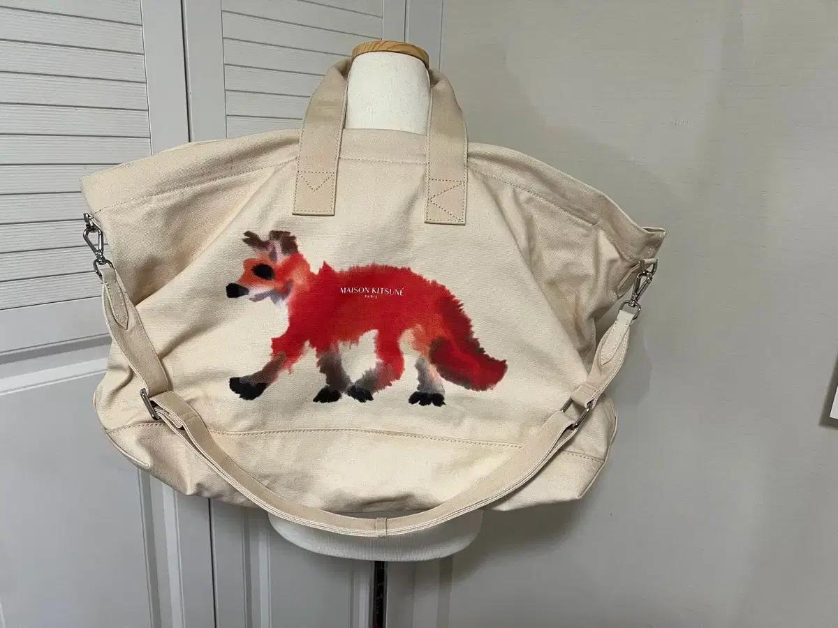 메종키츠네 폭스 캔버스 토트백