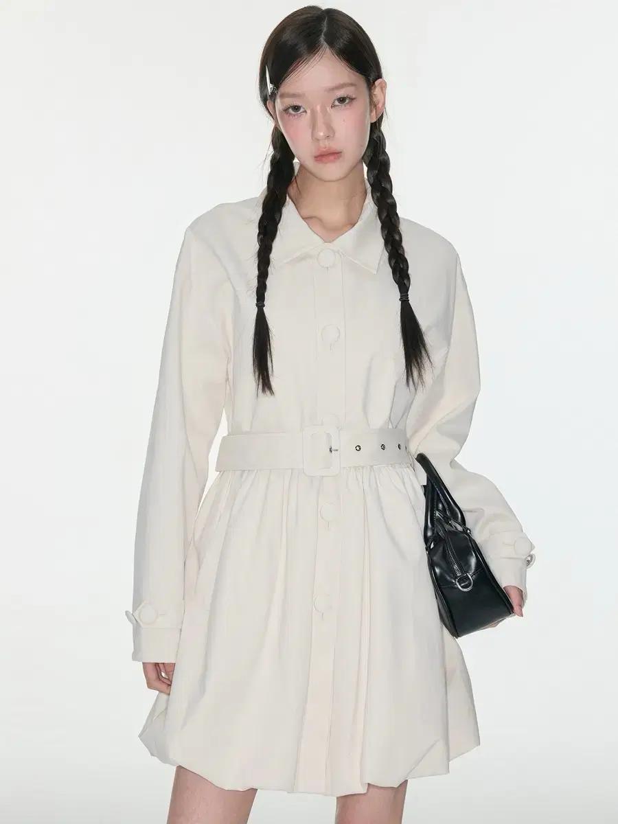 DEAR MY KIKO 디어마이키코 LUAMOSS 아이보리 트렌치 코트
