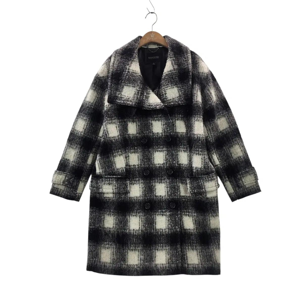 [S] 바나나리퍼블릭 여성 울 체크 롱코트