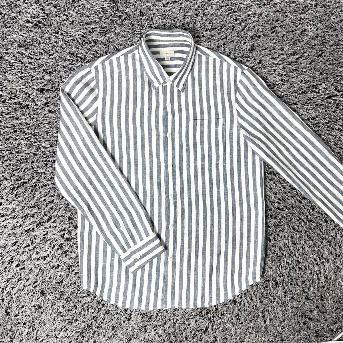 CLUB MONACO 클럽모나코 스트라이프 린넨 셔츠 남방