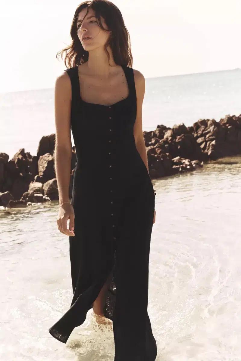 zara 자라 리넨 미디 린넨 원피스 새상품