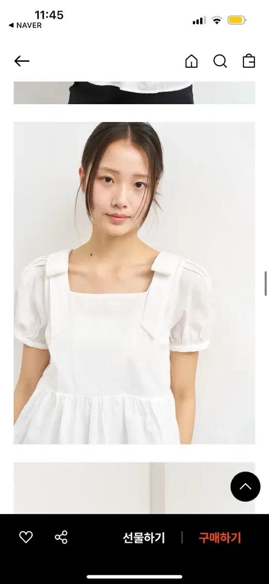 제너럴아이디어 스퀘어넥 리본 블라우스 (새상품)