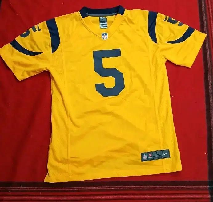 나이키 NFL Rams 5번 저지 옐로우