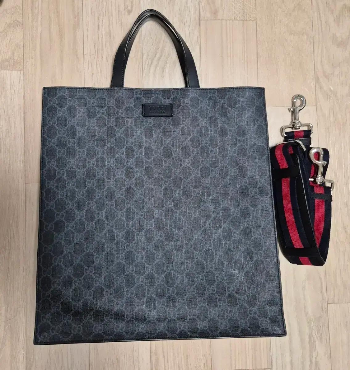 구찌 495559 GG 수프림 블랙 캔버스