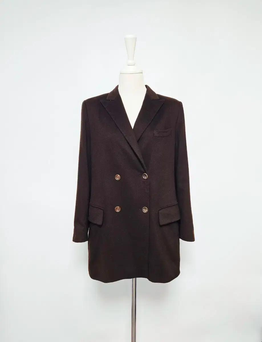 질샌더 브라운 더블 자켓 캐시미어 블레이저