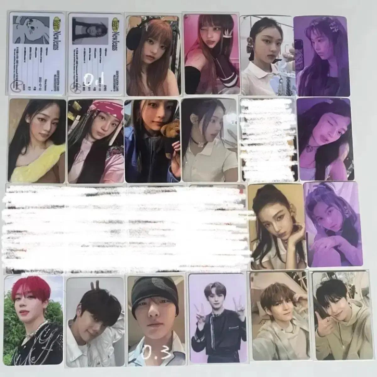 뉴진스, 이펙스, 우즈, 제베원, 스키즈, 트레저 포토카드