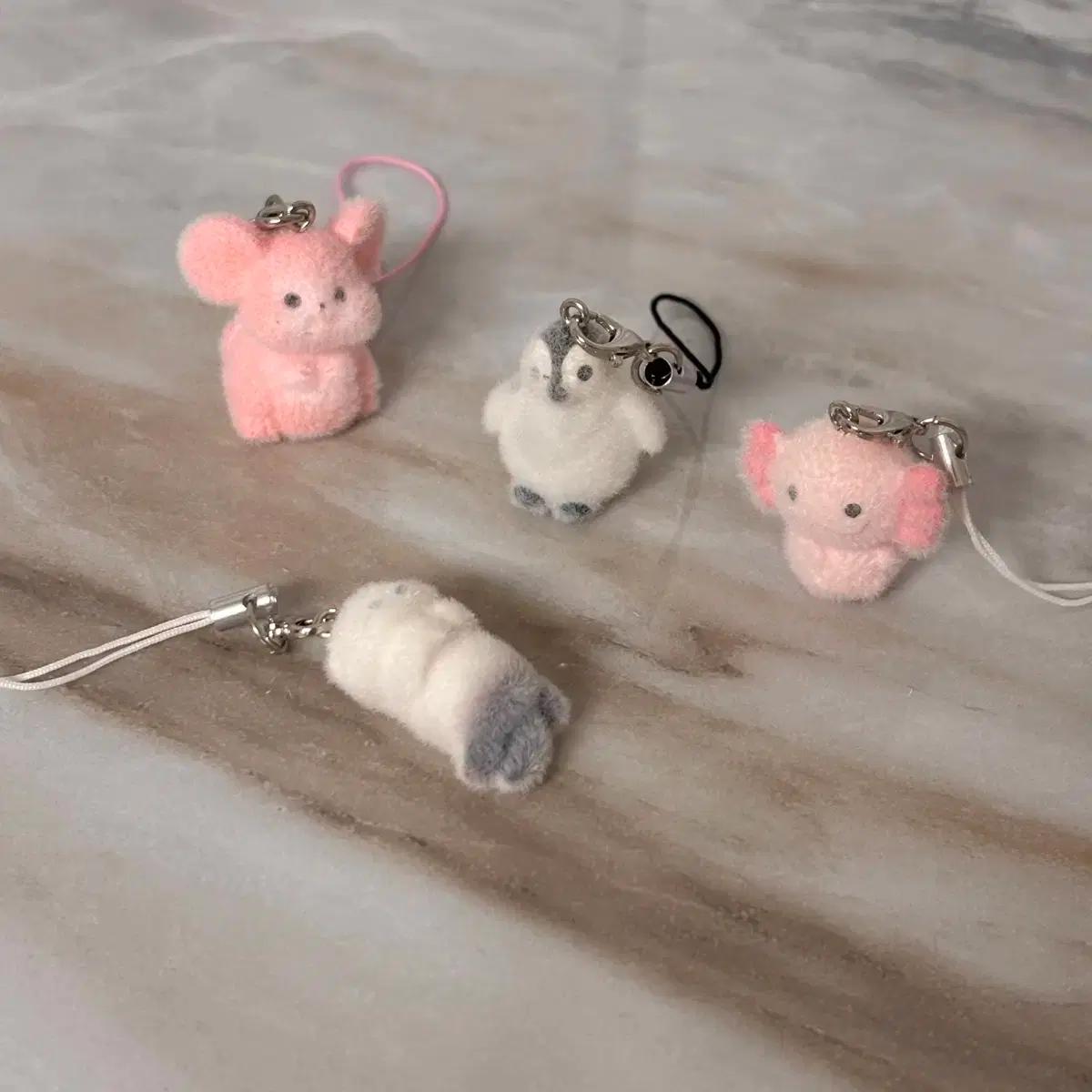 키링) 동물플로키키링. 동물후로킹키링