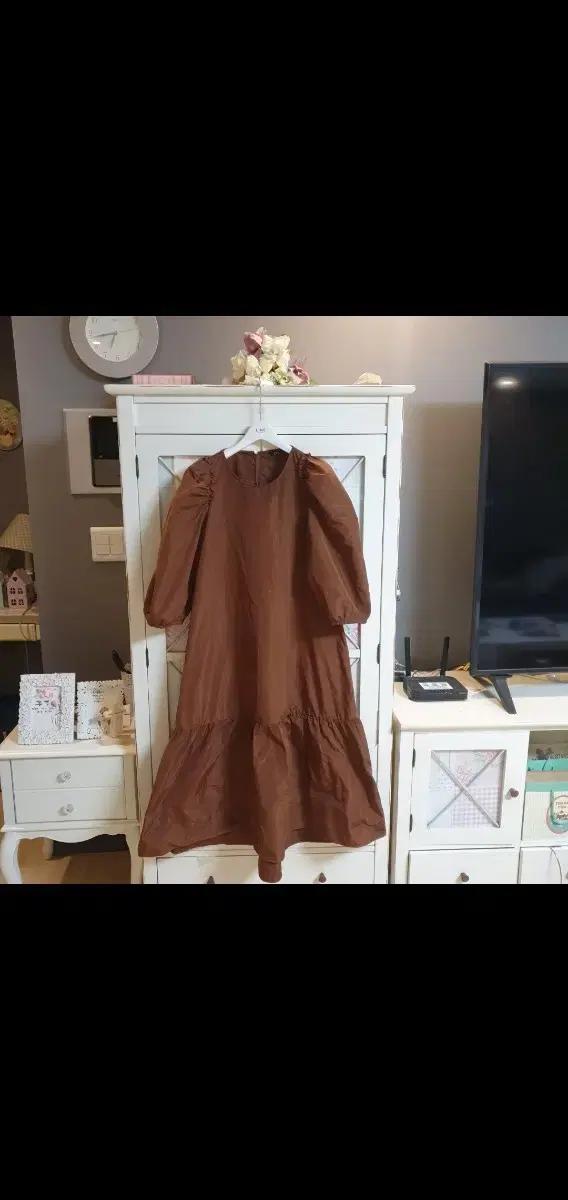 자라 퍼프소매 롱원피스/55-정66