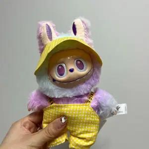 라부부 플러피 인형 옐로우 체크