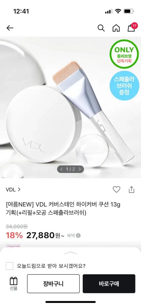 VDL 커버스테인 쿠션