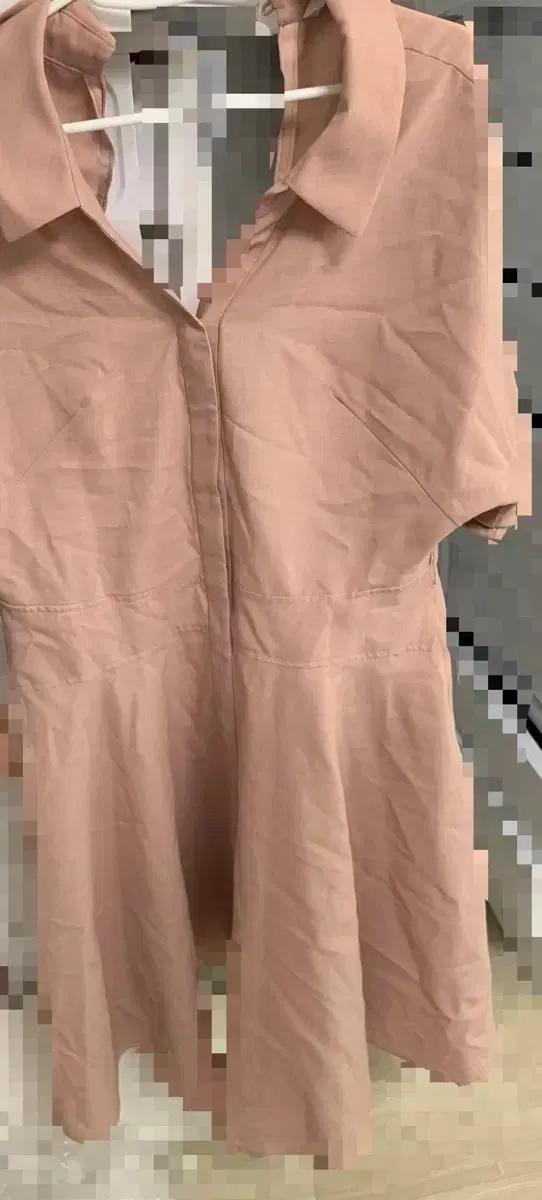 주황갈색와이셔츠반팔원피스 반팔와이셔츠원피스 갈색여름와이셔츠원피스