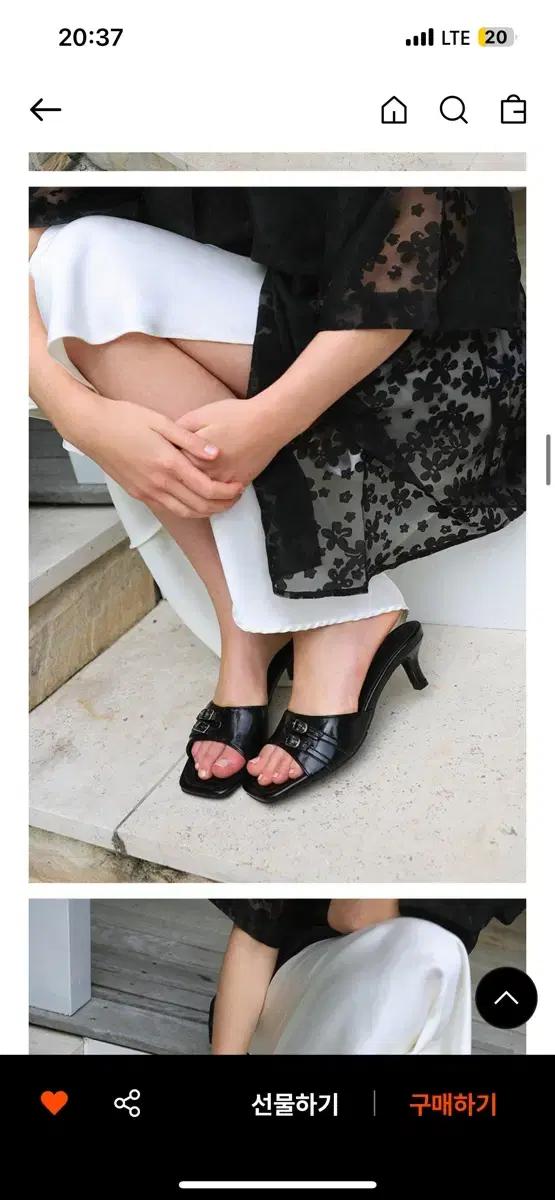 무드나잇 키튼힐 뮬 샌들 260